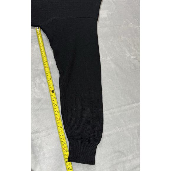 Hart Shaffner Marx Black Wool Silk Blend Men’s Large Mock Sweater Made In Italy - Picture 7 of 10